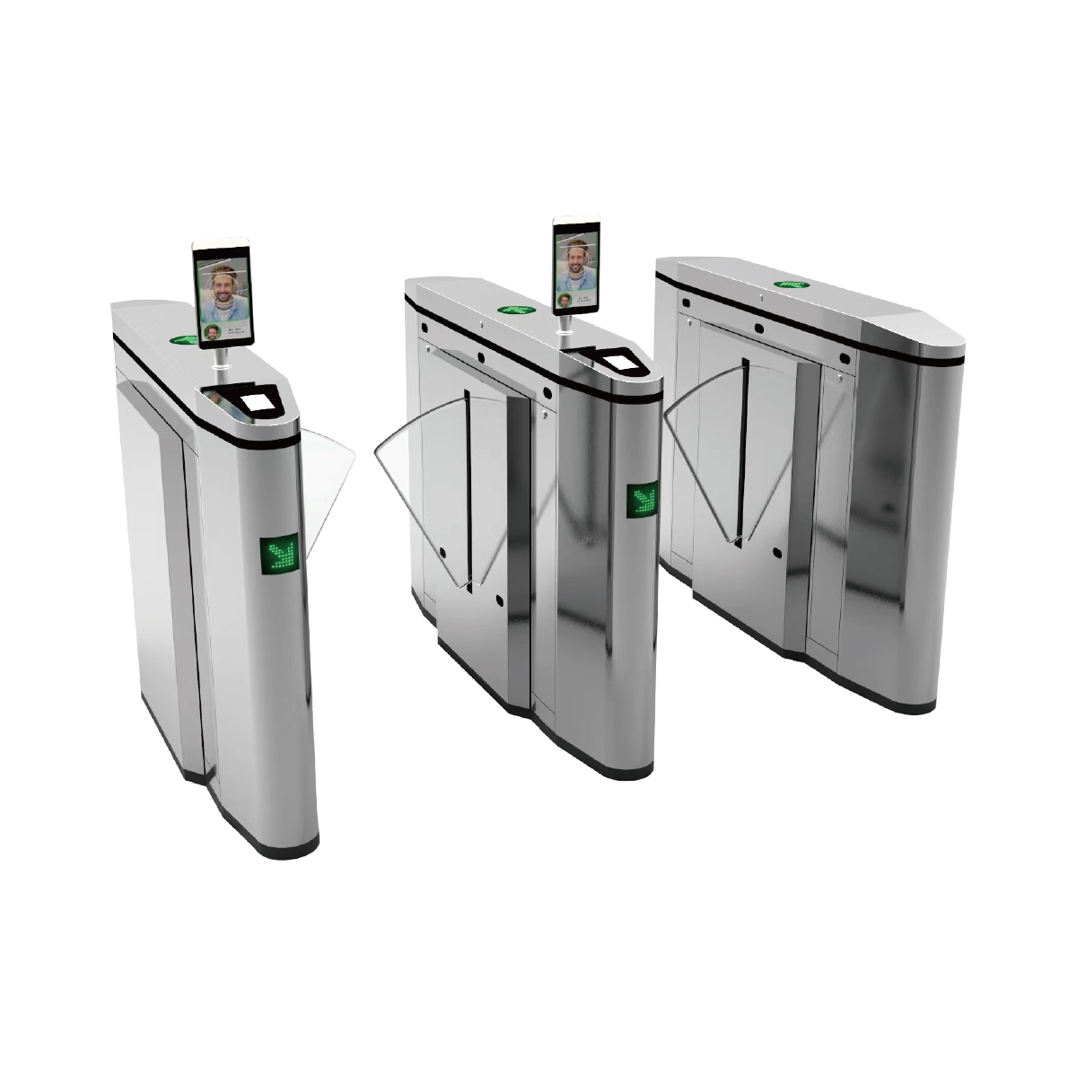 LD-Y609 Lobby Entrance Access Control Optical Flap Barrier Turnstile