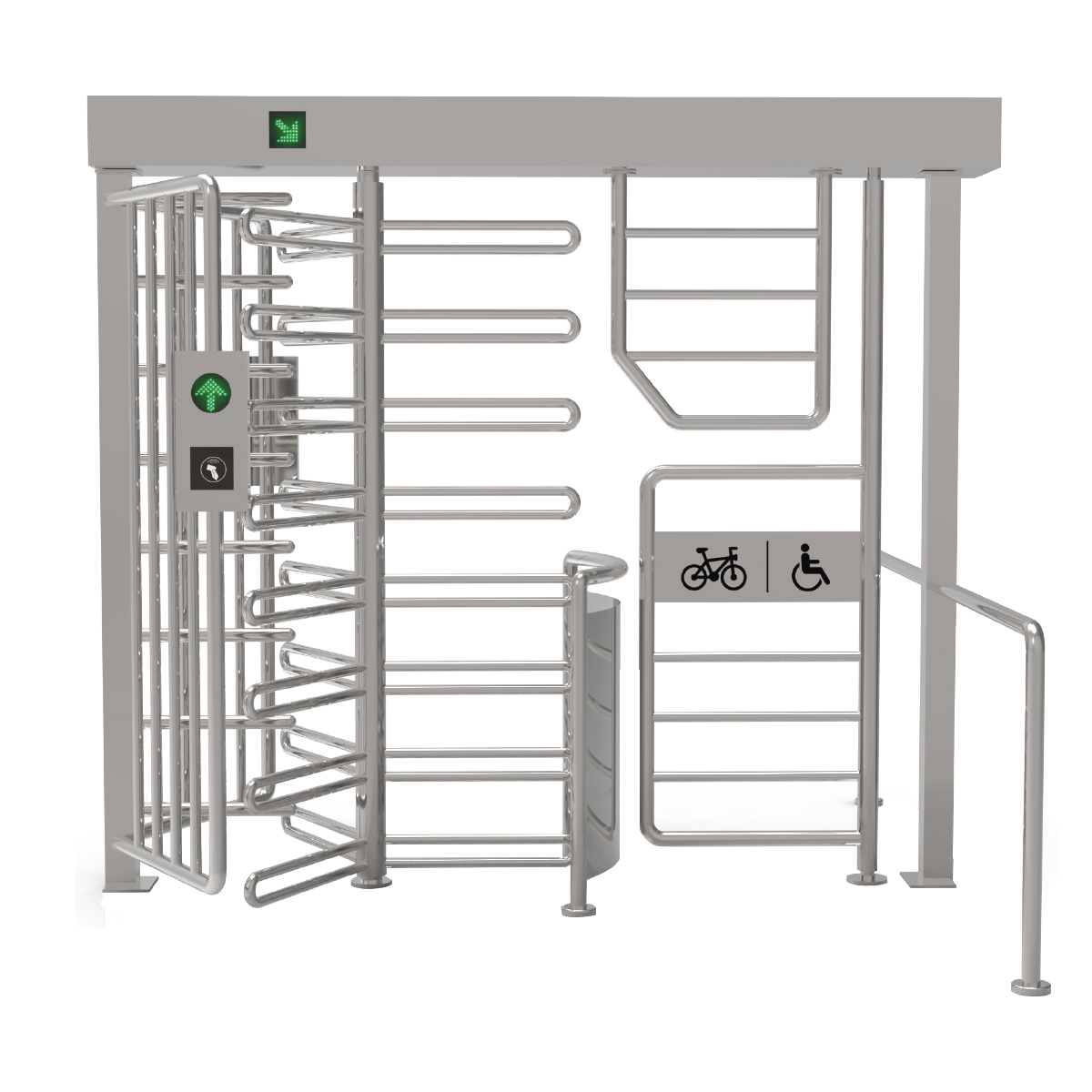 LD-Q810 Full Height Turnstile With Bicycle And DDA Gate