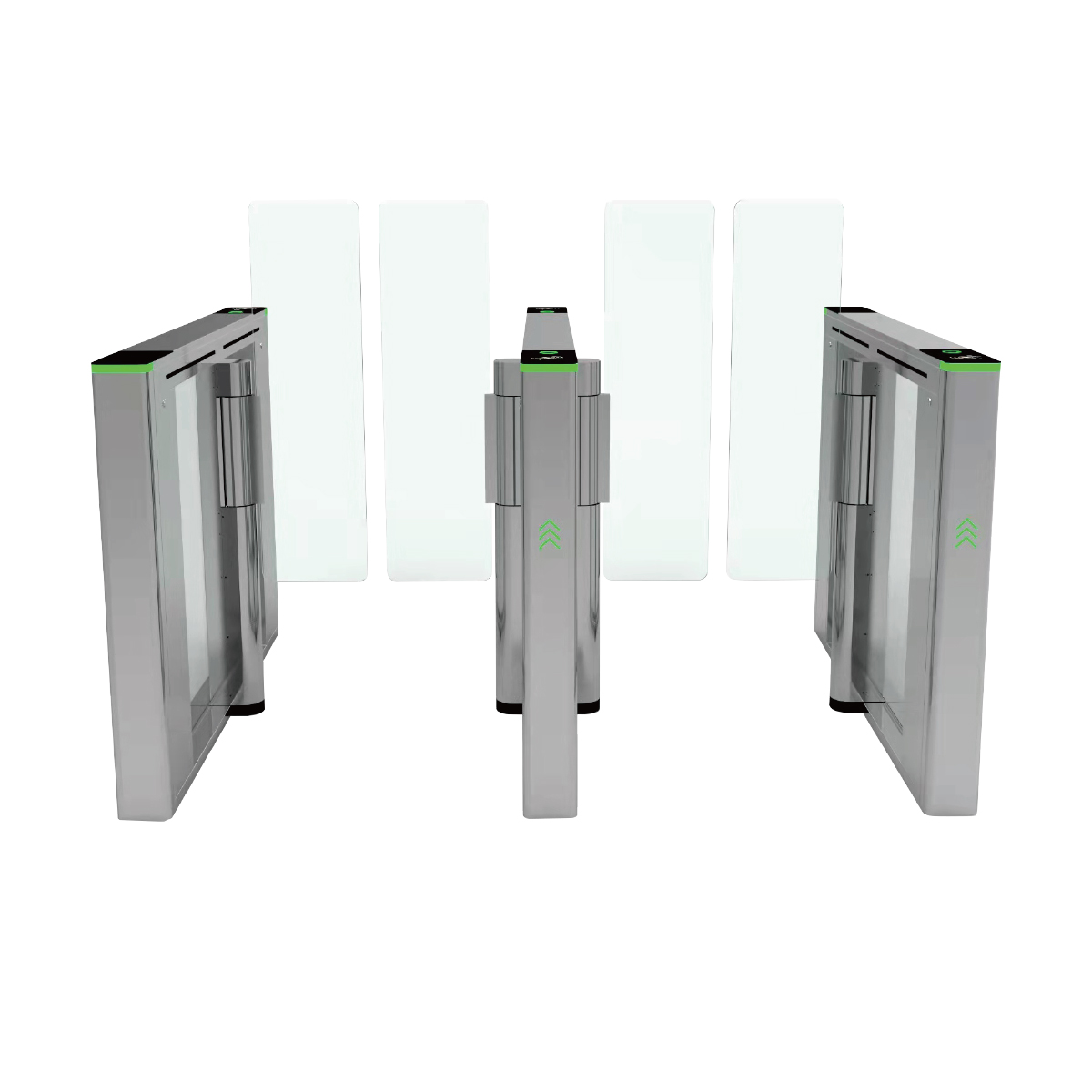 LD-S704 Fastlane Speed Gate With High Glass Wing Barriers